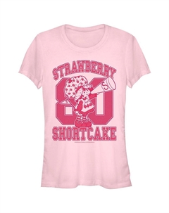 Футболка с графическим рисунком Juniors' Strawberry Shortcake 80 Collegiate, цвет Light Pink Licensed character