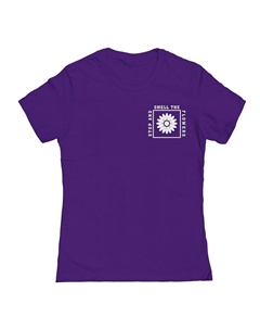 Женская футболка с рисунком Junior's Smell The Flowers, фиолетовый Licensed character