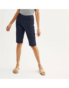 Женские эластичные брюки-скиммеры со средней посадкой Effortless, цвет Genuine Navy Croft & barrow