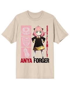 Футболка с графическим рисунком Anya Forger для юниоров Spy X Family, кремовый Licensed character