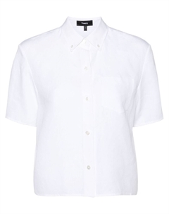 Льняная рубашка с коротким рукавом, белый Theory