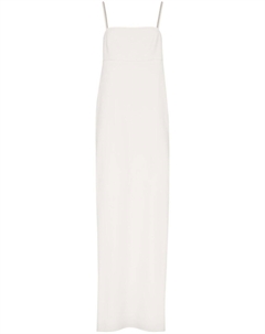 Платье с декором Monili, белый Brunello cucinelli