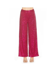Женские широкие брюки с пайетками, цвет Hot Pink Alexia admor