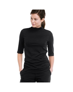 Женская футболка больших размеров с воротником под горло, черный Ellos