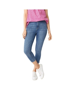 Женские узкие джинсовые капри с 5 карманами больших размеров, цвет Medium Stonewash Ellos