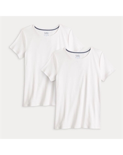 Комплект футболок с круглым вырезом больших размеров, 2 шт., белый Croft & barrow