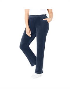 Женские уютные велюровые брюки больших размеров, темно-синий Catherine's