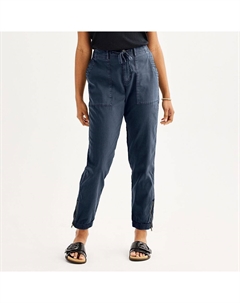 Женские функциональные брюки-джоггеры с молнией и подолом, цвет Navy Tundra Sonoma goods for life