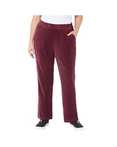 Женские уютные велюровые брюки больших размеров, цвет Midnight Berry Catherine's