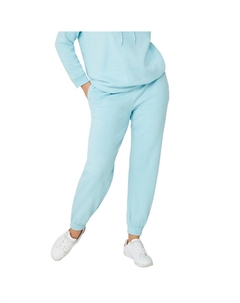 Женские флисовые спортивные штаны больших размеров с завязками на талии, цвет Aqua Sky Ellos