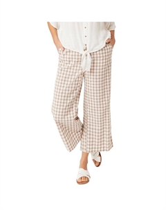 Женские укороченные брюки в клетку больших размеров, цвет Brown Sugar Ivory Ellos