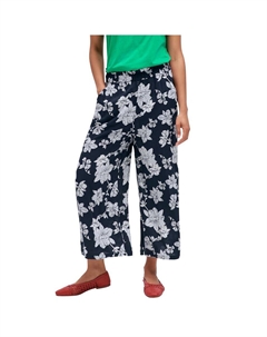 Женские укороченные брюки больших размеров, цвет Navy Floral Ellos