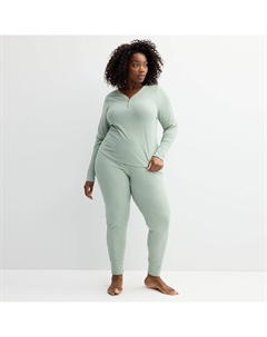 Комплект термопижамного верха и трусов больших размеров, цвет Iceberg Green Sonoma goods for life