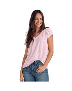 Женская футболка больших размеров с отделкой крючком, цвет Pink Frost Ellos