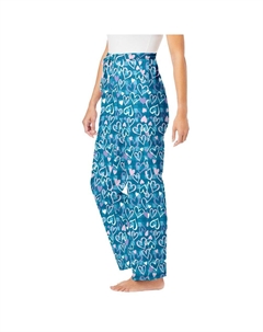 Женские трикотажные брюки для сна больших размеров, цвет Deep Teal Hearts Dreams & co.