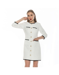 Женское твидовое платье Kairo, цвет Ivory Alexia admor