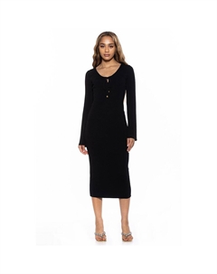 Женское трикотажное платье миди Akari, черный Alexia admor