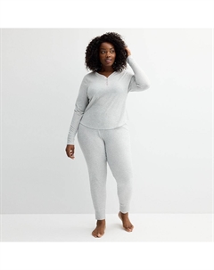 Комплект термопижамного верха и трусов больших размеров, цвет Silver Tide Heather Sonoma goods for life