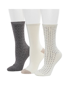 Женские стеганые носки средней плотности Duds с плюшевым наполнителем средней плотности с поворотными блоками, цвет Egret Cuddl duds