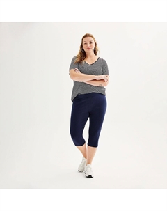 Вязаные леггинсы капри больших размеров, черный Sonoma goods for life