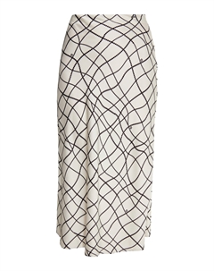 Юбка до колена Midi, белый черный Dreimaster