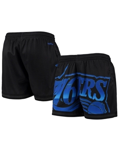Женские шорты Mitchell & Ness Philadelphia 76ers Big Face 4.0 Mesh Black Unbranded