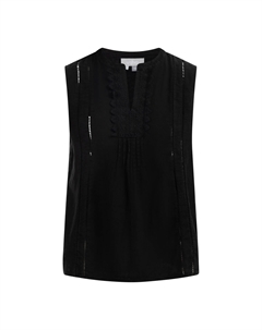 Топ Blusen Mit Spitze, черный Usha