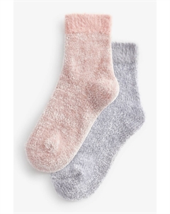 Уютные бархатные носки 2 пары, серый Next