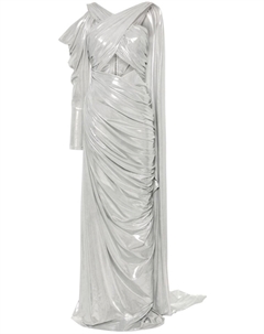 Платье макси с эффектом металлик, серебряный Mitiliane couture