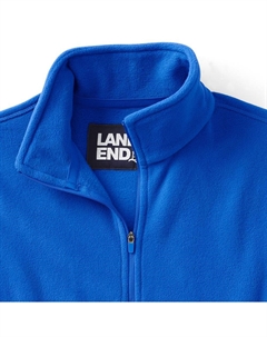 Флисовый пуловер с молнией 1/4 Petite, цвет Brown Animal Spots Lands' end