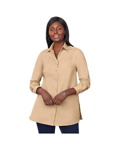 Женская туника больших размеров из эластичного поплина, цвет New Khaki Jessica london