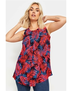 Строгая блузка жилет в складку, черный Yours curve