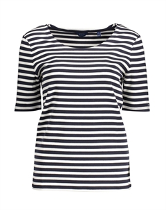 Синий хлопковый женский топ Gant