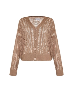 Вязаный кардиган Knit Cardigan, светло-коричневый Usha