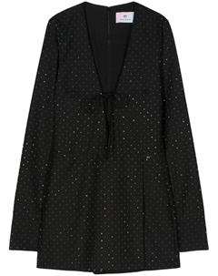 Габардиновый комбинезон со стразами, черный Chiara ferragni