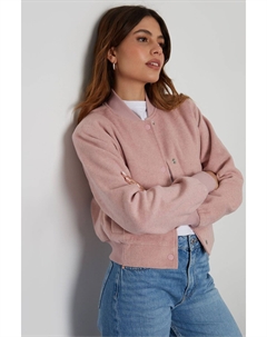 Укороченная куртка бомбер, розовый Threadbare