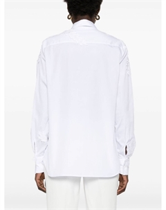 Рубашка с цветочной аппликацией, белый Ermanno scervino