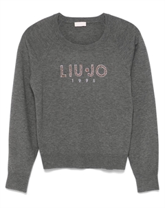 Свитер с логотипом, серый Liu jo