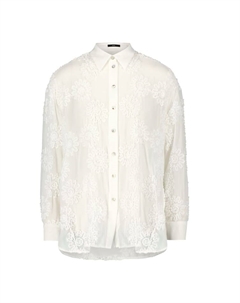 Блуза Hemdbluse mit Stickerei, цвет Pearl White Zero
