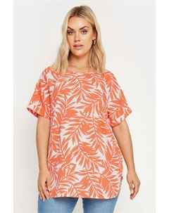 Свободный топ с короткими рукавами, оранжевый Yours curve