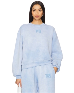 Толстовка essential crew с объемным логотипом, голубой Alexander wang