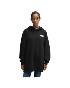 Худи Oversized 1 01 BLUE, черный Hugo