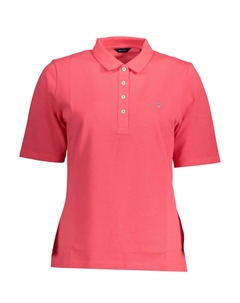 Женская рубашка поло из розового хлопка Gant