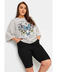 Базовые джинсовые шорты, черный Yours curve