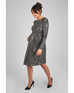 Мини платье для беременных с пайетками, серебряный Jojo maman bébé