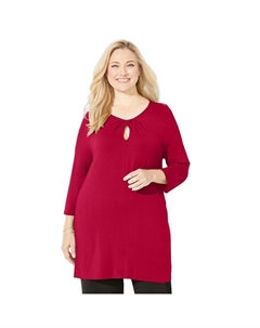 Женская распашная туника больших размеров Katerinas Liz&me, цвет Classic Red Catherine's
