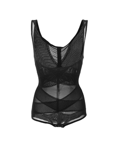 Женское Корректирующее белье для управления животом, формирователь всего тела, более тонкий сетчатый пояс, черный Unique bargains