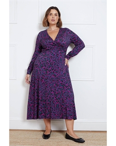 Миниатюрное яркое леопардовое платье халат с рукавами блузками, черный Live unlimited