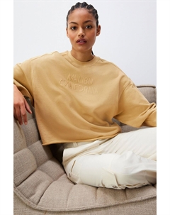 Свободный крой толстовка Malibu Wash с вышитым городским рисунком, желтый Next