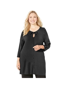Женская распашная туника больших размеров Katerinas Liz&me, цвет Black Dot Catherine's